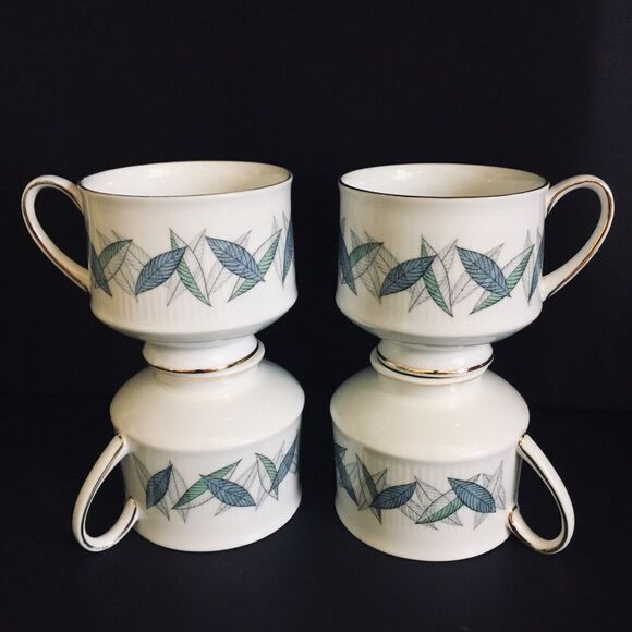 Trend by Royal Sta Fine Bone China England 4 Cups - Picture 2 of 8